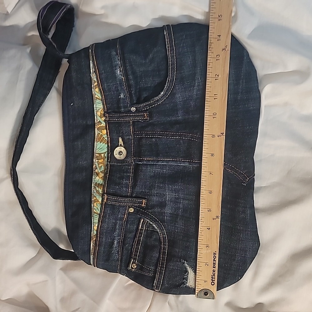 Denim Purse made from upcycled Rich & Skinny jeans - Picture 5 of 5